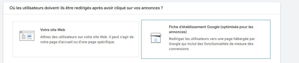 google ads sans site web copie ecran pmax 2026